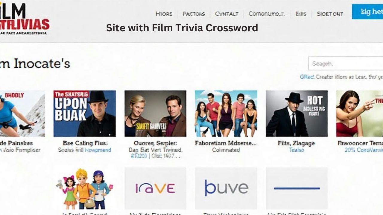 Site with Film Trivia Crossword